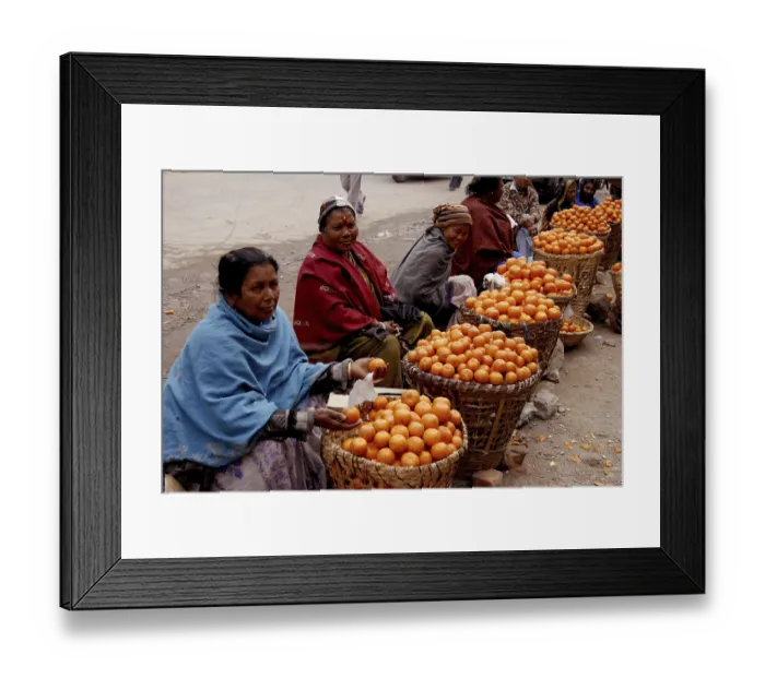 Framed Print : Fruit vendors on street at Jaigaon Framed Print : Fruit vendors on street at Jaigaon