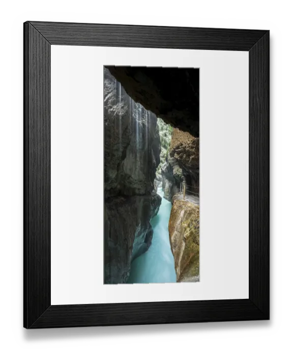 Framed Print : The Partnach torrent flows through the Partnachklamm gorge Framed Print : The Partnach torrent flows through the Partnachklamm gorge