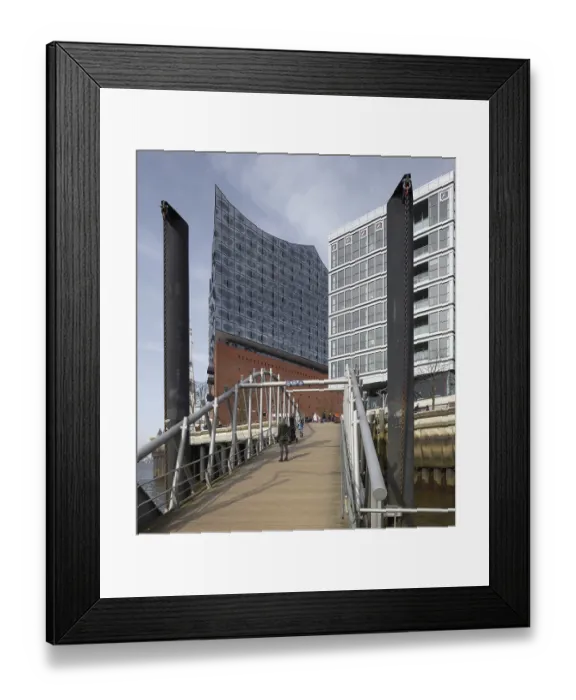 Framed Print : Hamburg, Elbphilharmonie, partial view from east right New building on Kaiserkai