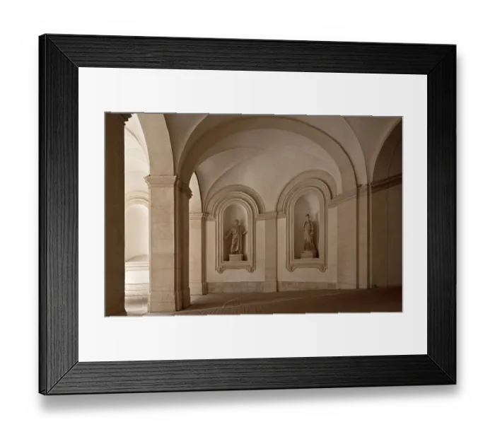 Framed Print : Passageway in the hall building, northern wall