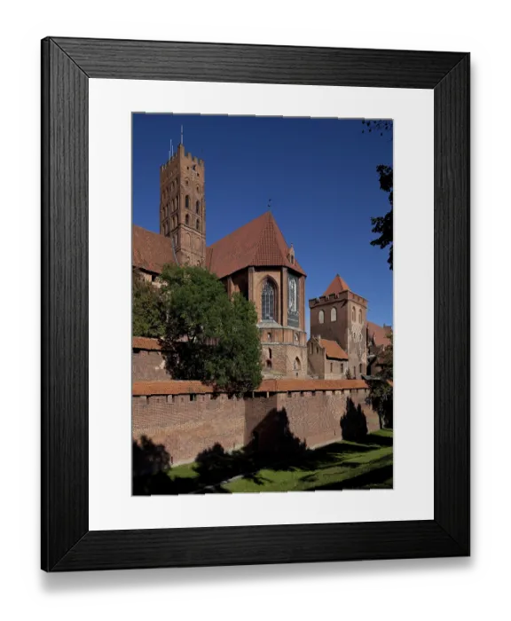 Framed Print : Castle from south-east, detail with from left: Tower