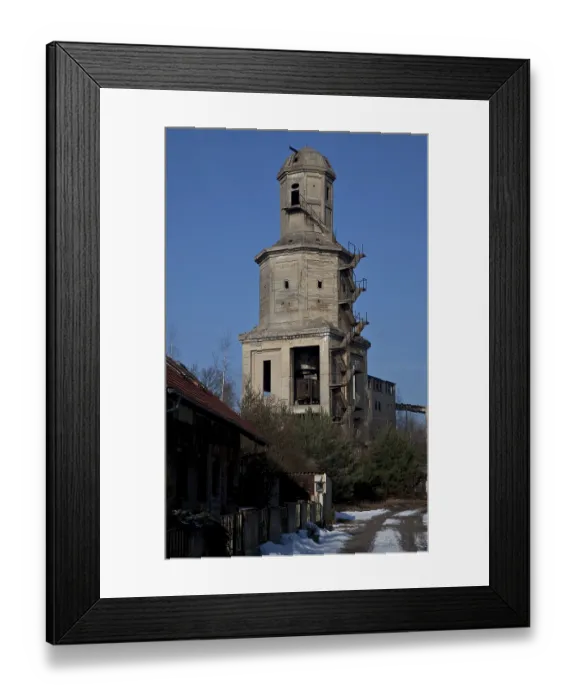 Framed Print : So-called BERZIT-TOWER for lignite drying