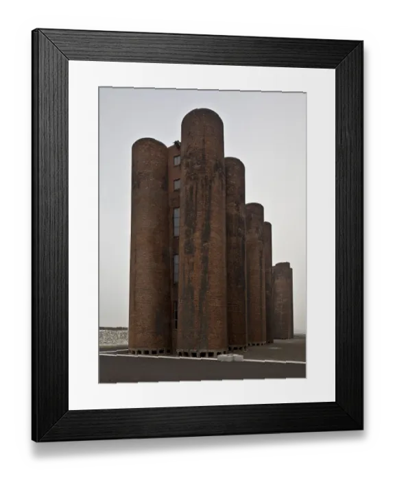 Framed Print : Biotowers for dephenolisation (treatment of process wastewater)