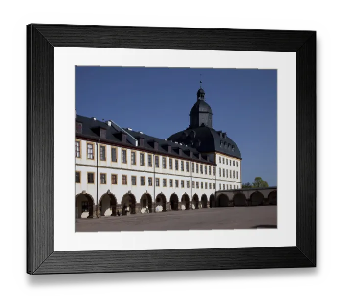 Framed Print : Eastern pavilion and southern part of the east wing seen from the north-west