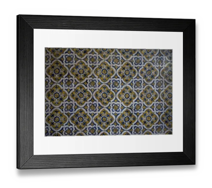 Framed Print : Christusritterburg, wall tiles in the area of the cloister of the tombs