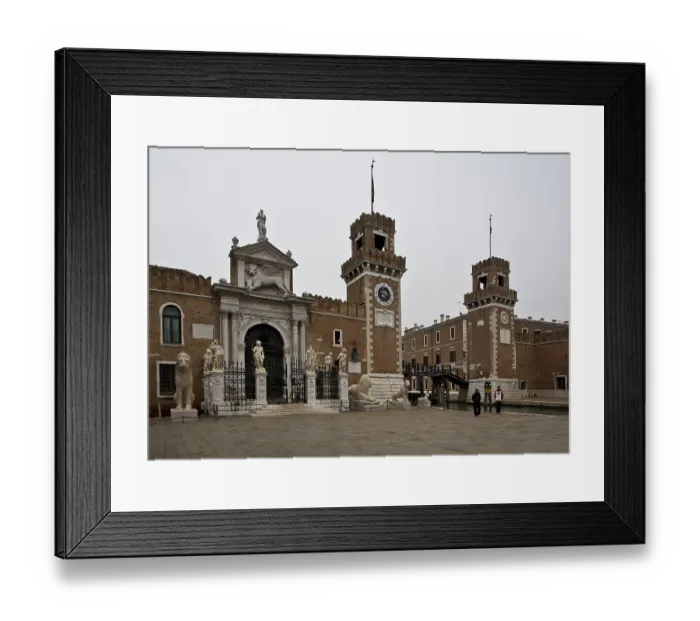 Framed Print : Main entrance on the left, sculptural ensemble Framed Print : Main entrance on the left, sculptural ensemble