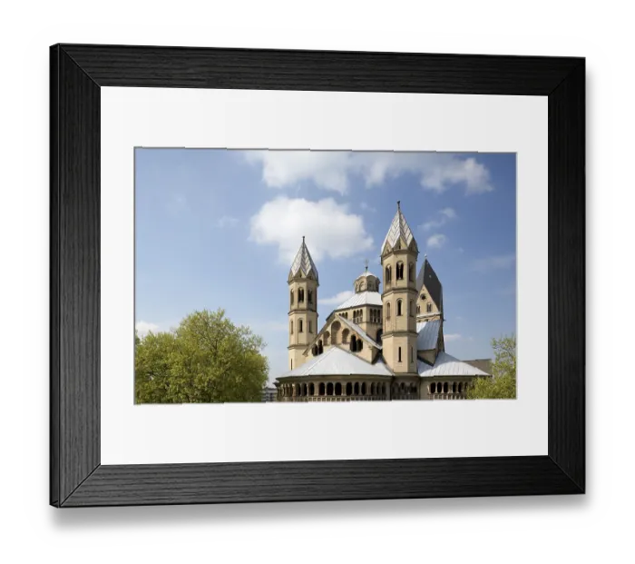 Framed Print : View from the north-east of the cloverleaf choir and crossing tower