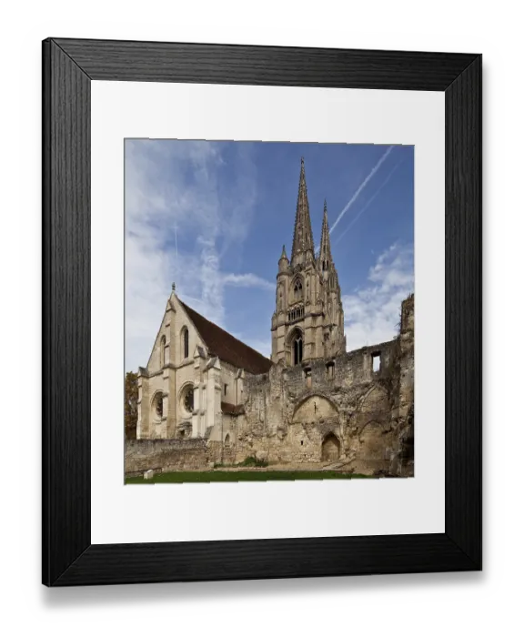 Framed Print : Ruin from 1805, west towers 15th century Framed Print : Ruin from 1805, west towers 15th century