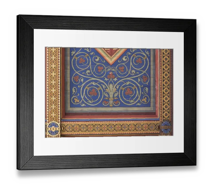 Framed Print : Built in 1893, ceiling paintings by Adolf Quensen