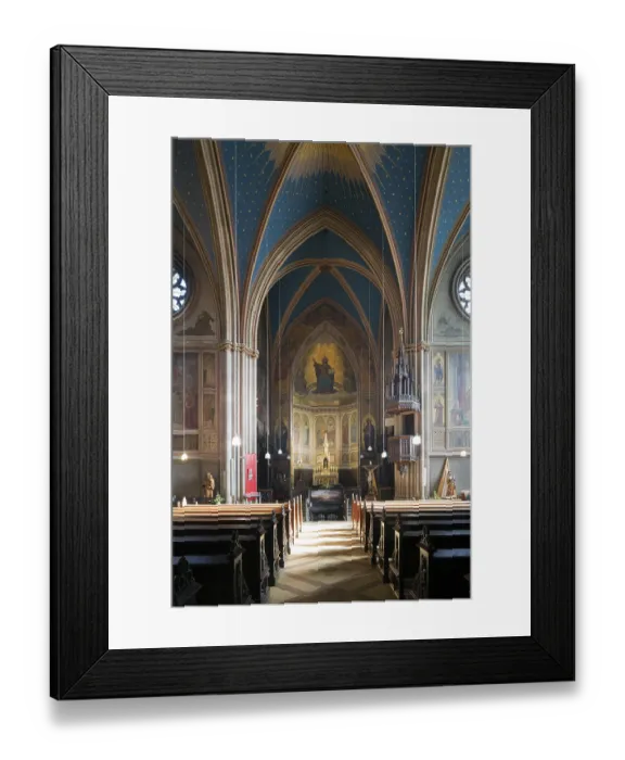 Framed Print : Built by Ernst Zwirner, view to the altar Framed Print : Built by Ernst Zwirner, view to the altar