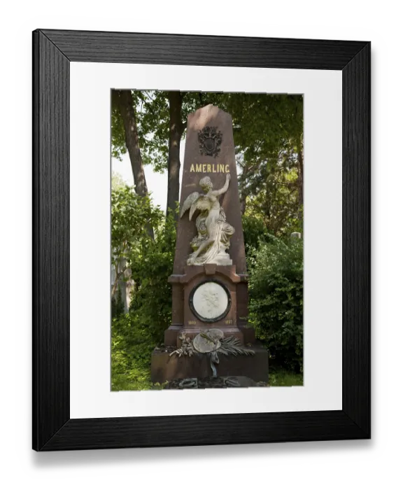Framed Print : Tomb of Friedrich von Amerling painter 1803-1887