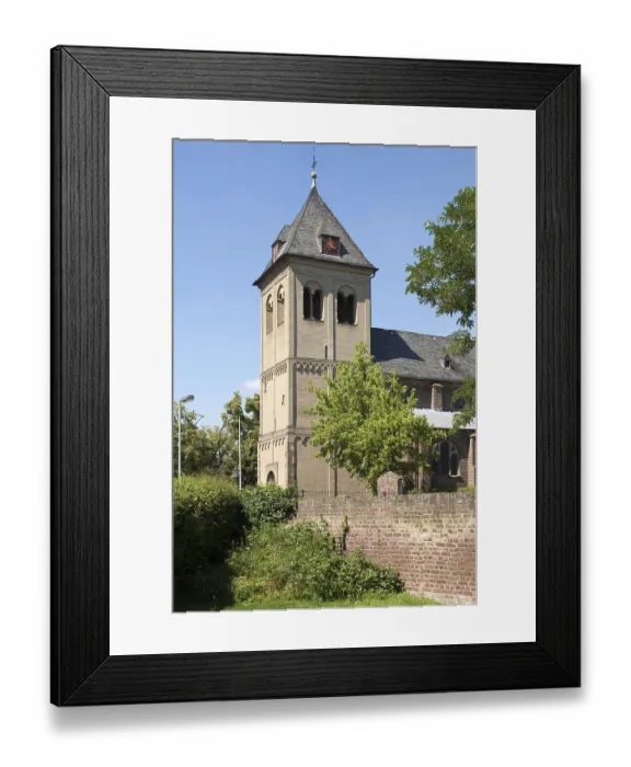 Framed Print : Romanesque tower, 13th century, St. Sankt, Saint