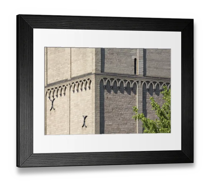 Framed Print : Romanesque tower, 13th century, St. Sankt, Saint Framed Print : Romanesque tower, 13th century, St. Sankt, Saint