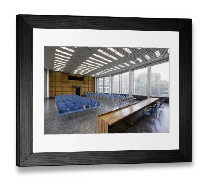 Framed Print : Allianzbauten am Tulpenfeld, built 1964-1969 by Hanns Dustmann Framed Print : Allianzbauten am Tulpenfeld, built 1964-1969 by Hanns Dustmann