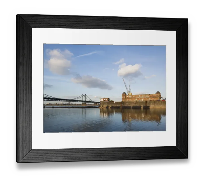 Framed Print : Krefeld-Urdingen, Rhine harbour