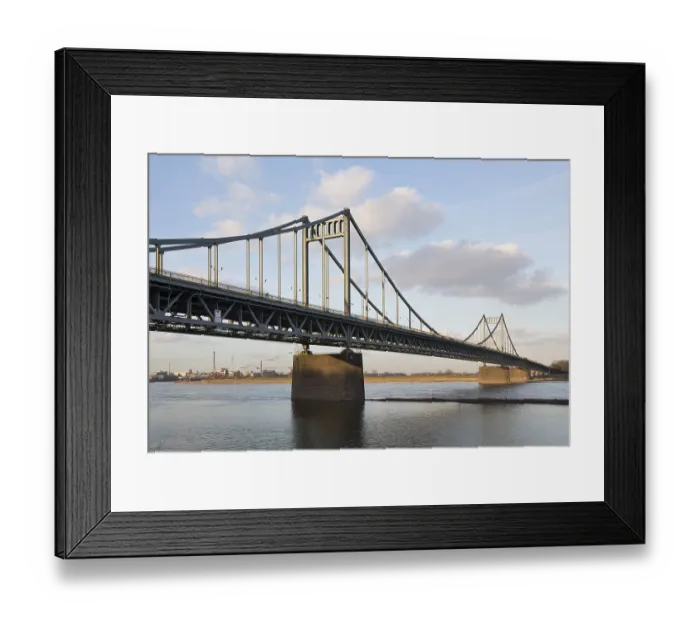 Framed Print : Krefeld-Urdingen, Rhine bridge