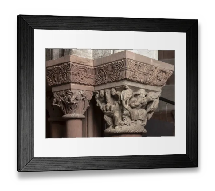 Framed Print : Basel, Basel Minster, capital on the ambulatory Framed Print : Basel, Basel Minster, capital on the ambulatory