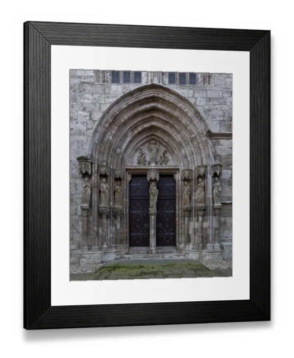 Framed Print : Muhlhausen, bridal gate of St Mary's Church