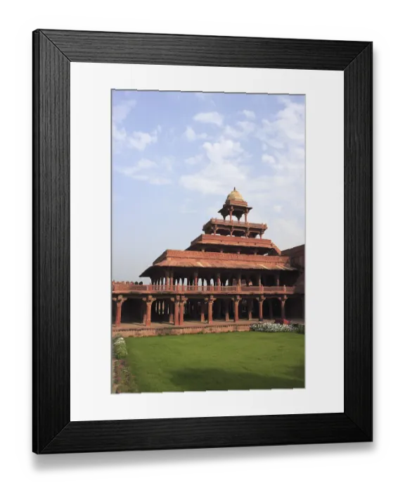 Framed Print : Panch Mahal in Fatehpur Sikri built during second half of 16th century made from red sandstone Framed Print : Panch Mahal in Fatehpur Sikri built during second half of 16th century made from red sandstone