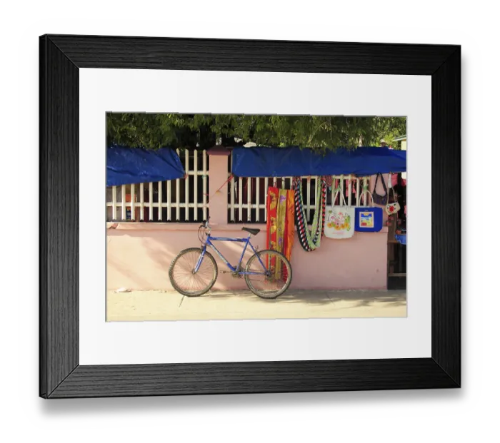 Framed Print : Bicycle, Roatan island, country Honduras