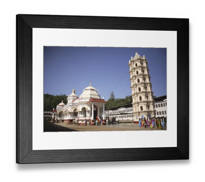 Framed Print : Seven Storied Lamp Tower, Deepdaan in the courtyard of the Mangesh Framed Print : Seven Storied Lamp Tower, Deepdaan in the courtyard of the Mangesh