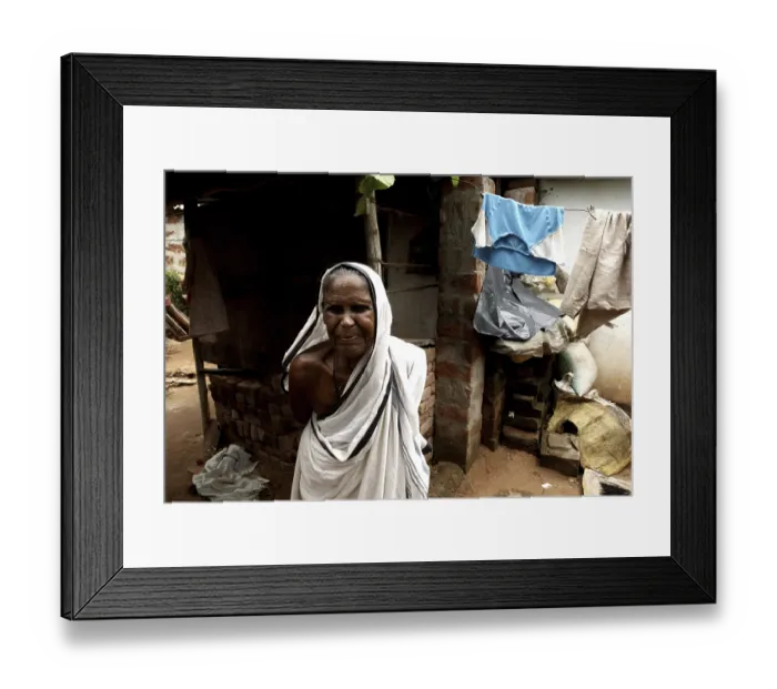 Framed Print : An old woman, Bhubaneswar, Orissa, India