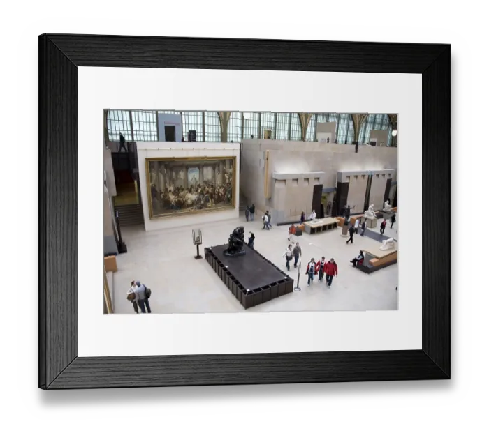 Framed Print : Paintings and sculpture in The Musee d'Orsay Art Museum Paris