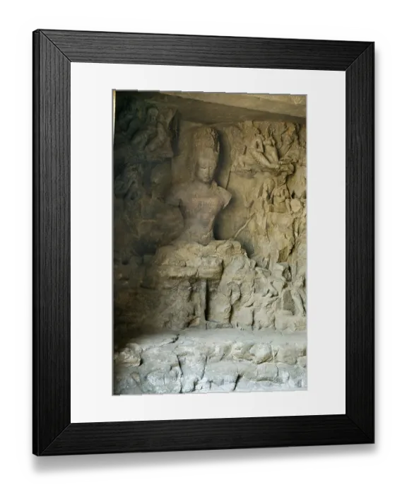 Framed Print : Statue of Siva Yogisvara in Elephanta caves Framed Print : Statue of Siva Yogisvara in Elephanta caves