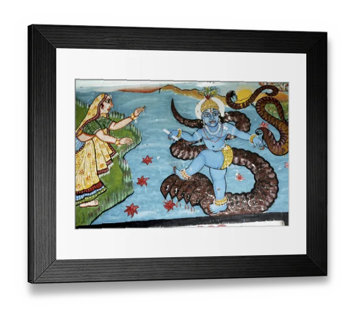 Framed Print : Painting of lord Krishna, Dilwara
