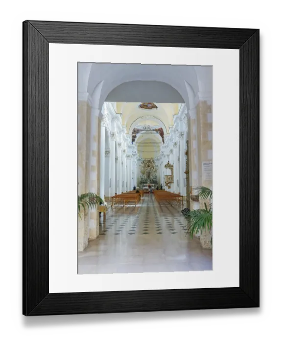 Framed Print : Chiesa di San Carlo al Corso interior