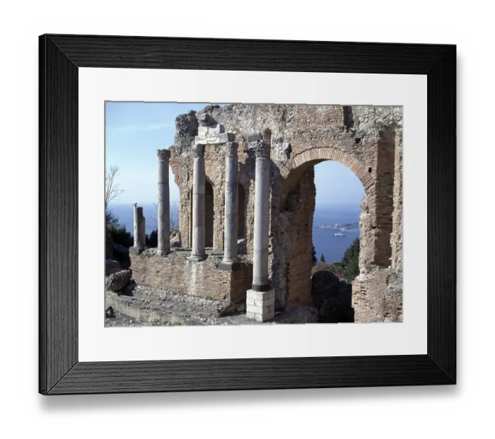 Framed Print : Roman display wall, west section