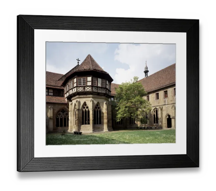 Framed Print : Maulbronn, monastery /  well house in the cloister