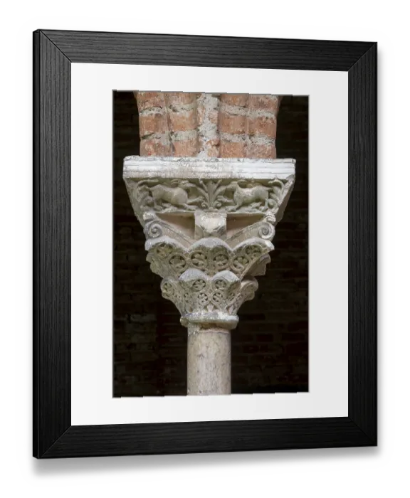 Framed Print : Moissac, Saint-Pierre Abbey, cloister, capital