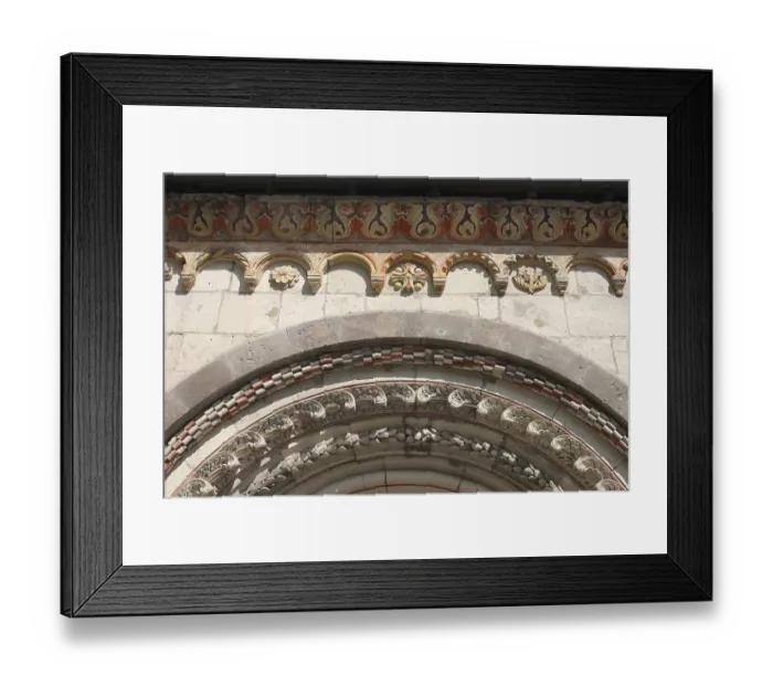 Framed Print : Romanesque frieze above the portal on the west side of the Paradies Framed Print : Romanesque frieze above the portal on the west side of the Paradies