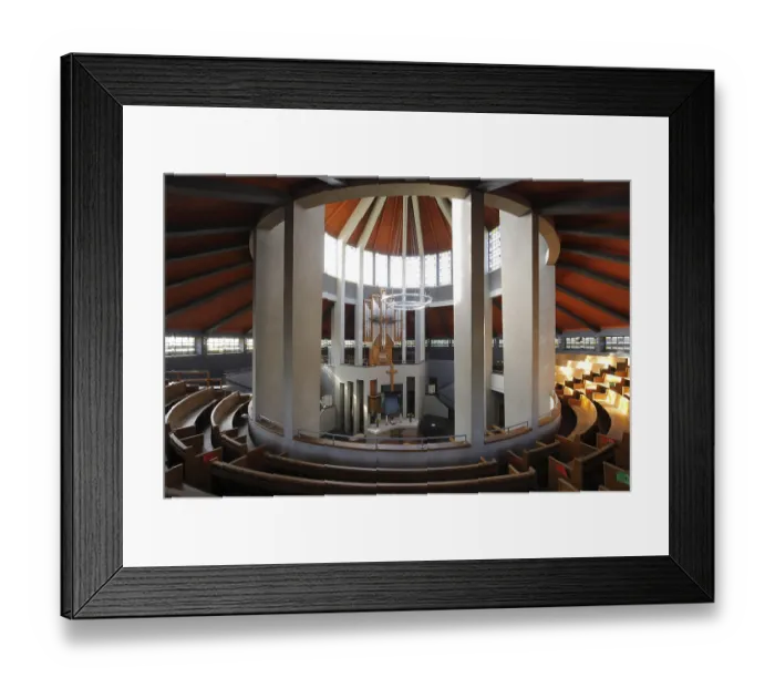 Framed Print : Essen, Protestant Church of the Resurrection (round church) 1930
