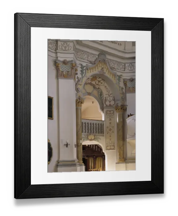Framed Print : Opening of the main room to the confession chapel