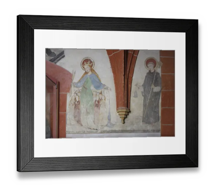 Framed Print : South aisle, frescoes in the 2nd bay