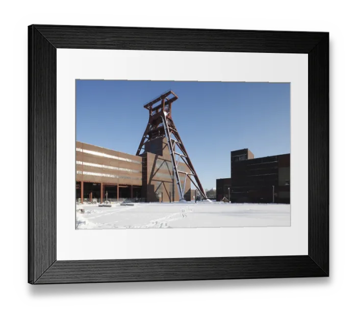Framed Print : Central shaft XII, winding tower