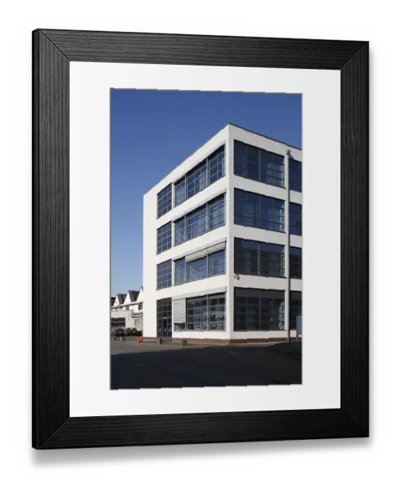Framed Print : HE building and dye works, built in 1931 / 1935 by Mies van der Rohe