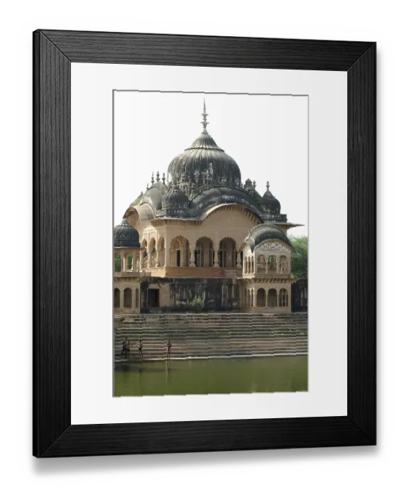 Framed Print : Kusum Sarovar made of red sandstone is a major attraction