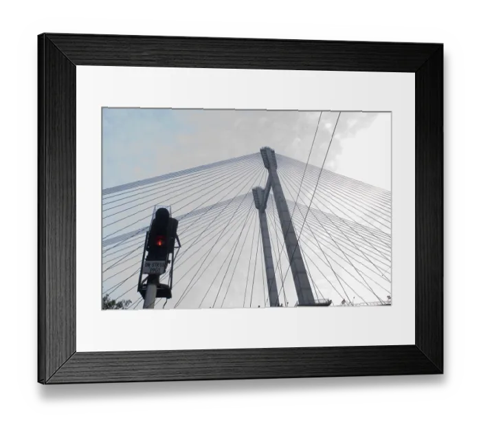 Framed Print : Vidyasagar Setu A second bridge on the river Hooghly is one of the latest attractions of the city