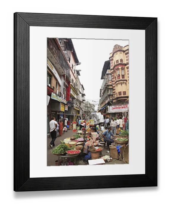 Framed Print : Old building mass urban housing