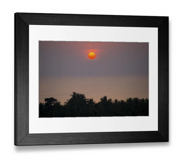 Framed Print : Sunset at Anjarle village near Arabian sea at district Dapoli