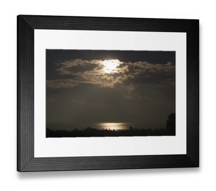 Framed Print : Sunset on Arabian sea and beautiful sky with clouds at Anjarle beach