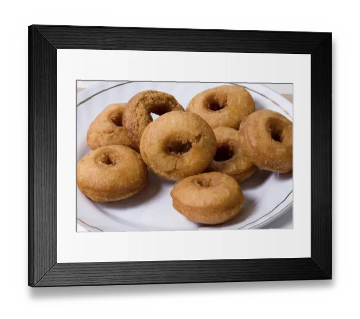 Framed Print : Indian sweet donut, Medu wada, India Framed Print : Indian sweet donut, Medu wada, India