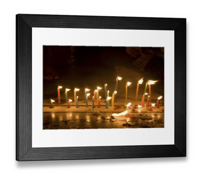 Framed Print : Colourful candles light, Dussera festival Framed Print : Colourful candles light, Dussera festival