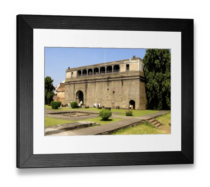 Framed Print : Strong fortification back side of Delhi gate darwaja main entrance of Shaniwarwada