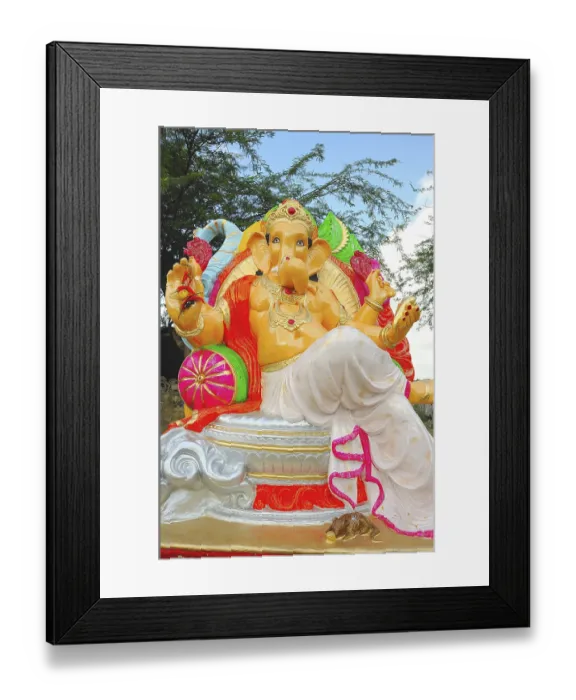 Framed Print : Lord ganesha idol, Marwar, Rajasthan, India