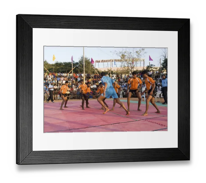 Framed Print : Boys playing Kabaddi game at Coimbatore Framed Print : Boys playing Kabaddi game at Coimbatore