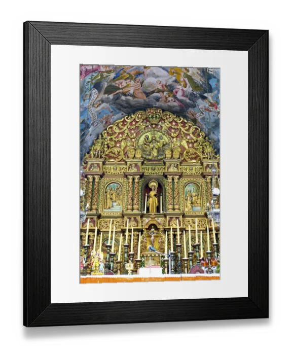 Framed Print : Altar, St. Anthony's church built in 18th century
